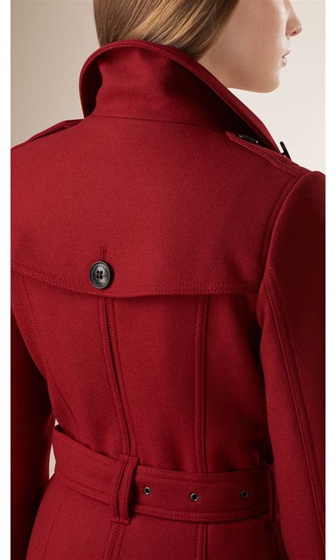 burberry damson red coat